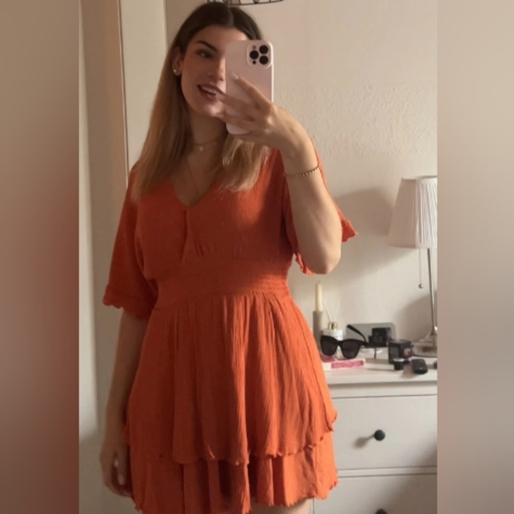 Elegant Orange Dress